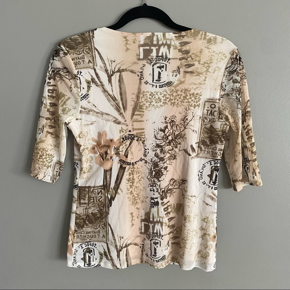 Laura Studio Neutral Print Nylon Shirt - Picture 2 of 6